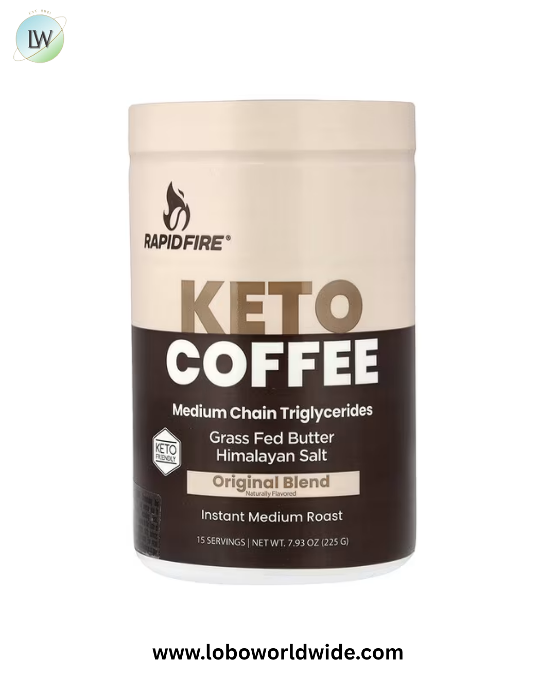 RAPIDFIRE, Keto Coffee, Original Blend, Instant, Medium Roast, 7.93 oz (225 g)