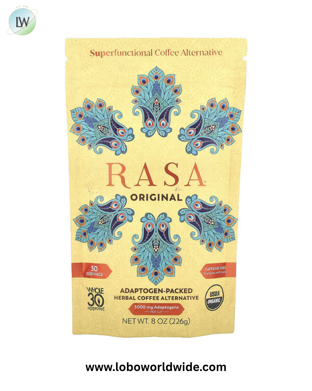 Rasa, Adaptogen-Packed Herbal Coffee Alternative, Original, 8 oz (226 g)