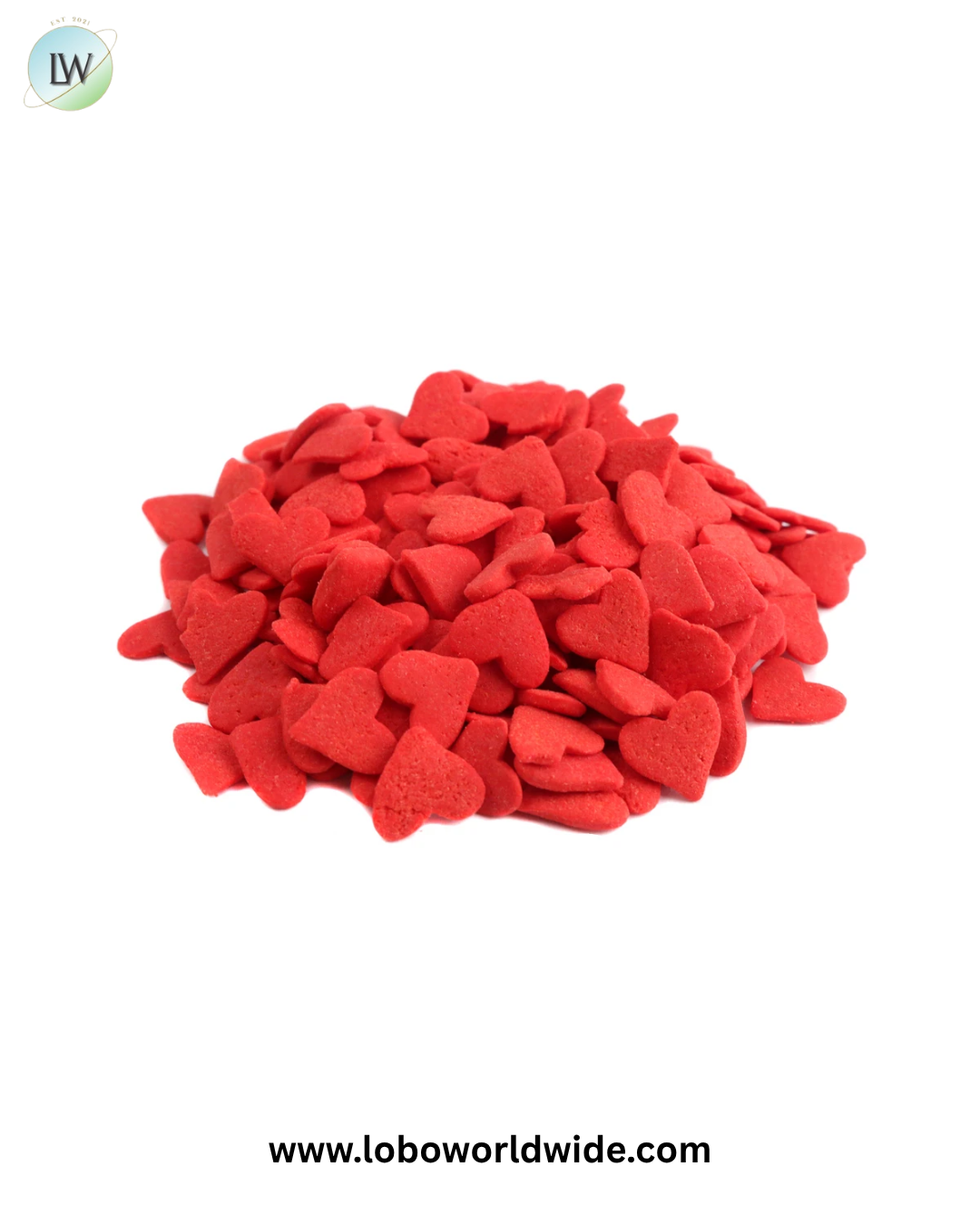 Red Heart Shaped Sprinkles