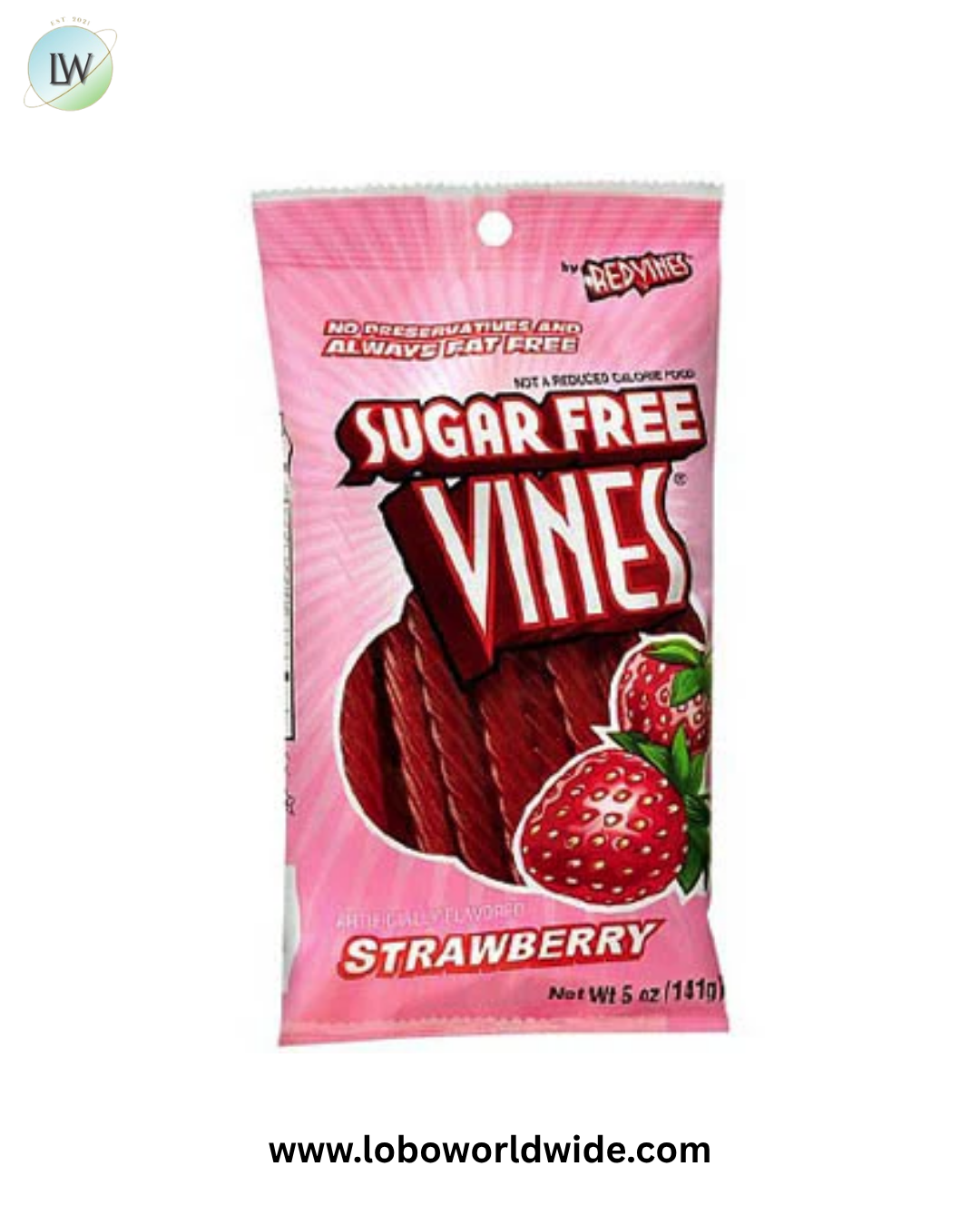 Red Vines Sugar Free Strawberry Licorice Vines - 12ct