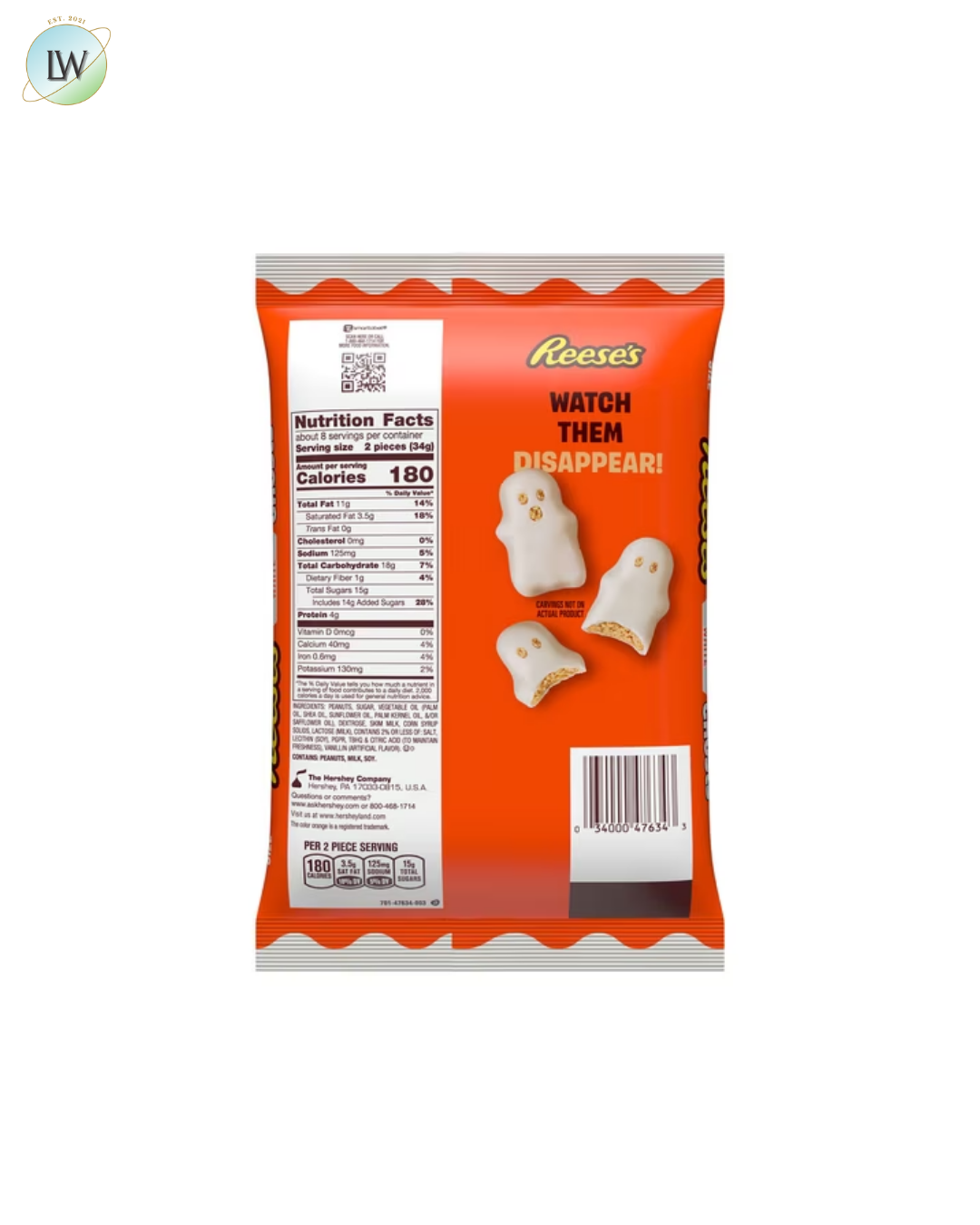 Reese's White Creme Halloween Peanut Butter Ghosts, 9.6 oz.