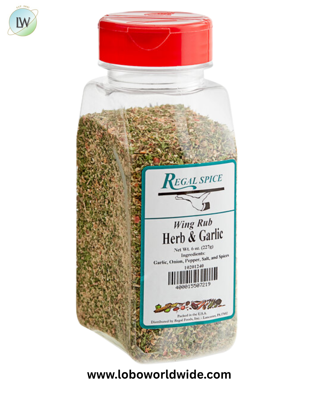Regal Garlic and Herb Wing Rub 6 oz.