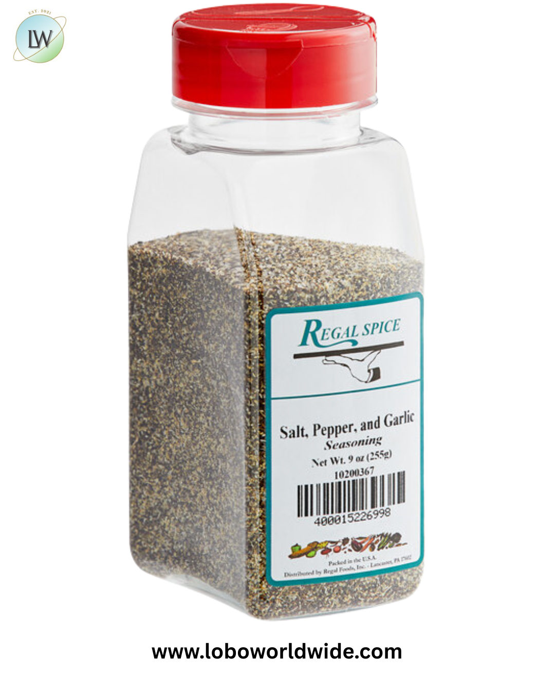Regal Salt, Pepper, and Garlic Seasoning Blend - 9 oz.