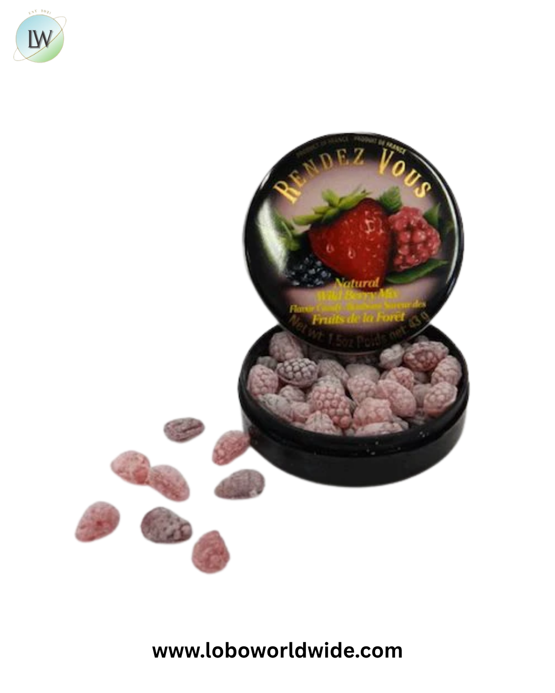 RendezVous Wild Berry Hard Candy Tin - 12ct