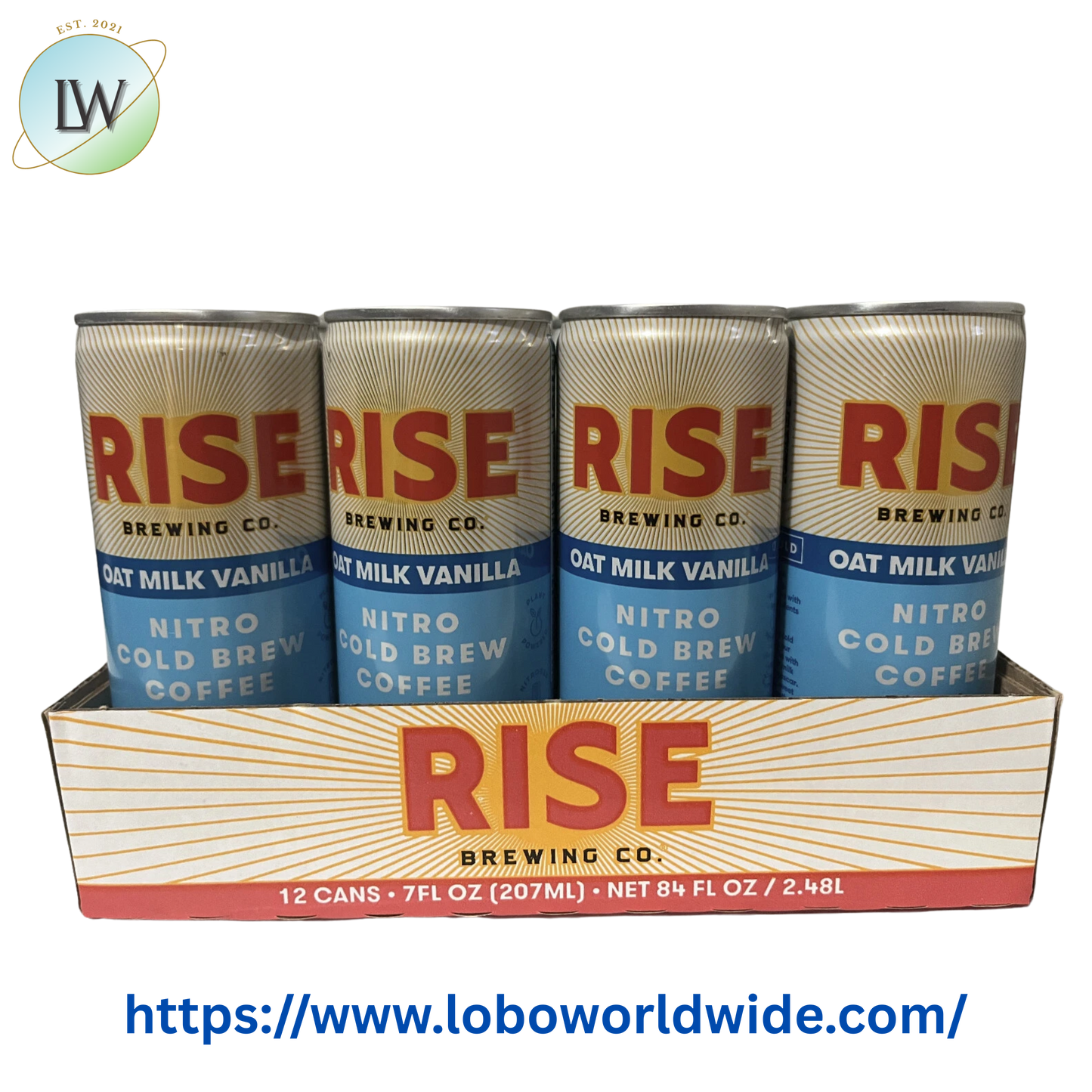 Rise Brewing Co. Organic Oat Milk Vanilla Nitro Cold Brew Coffee 7 fl. oz. - 12/Case