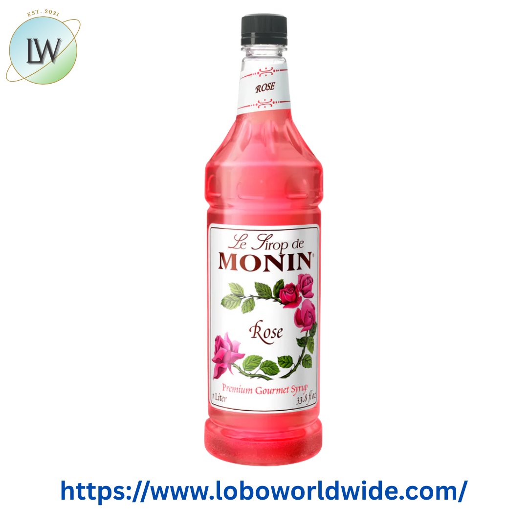 Monin Premium Rose Flavoring Syrup 1 Liter