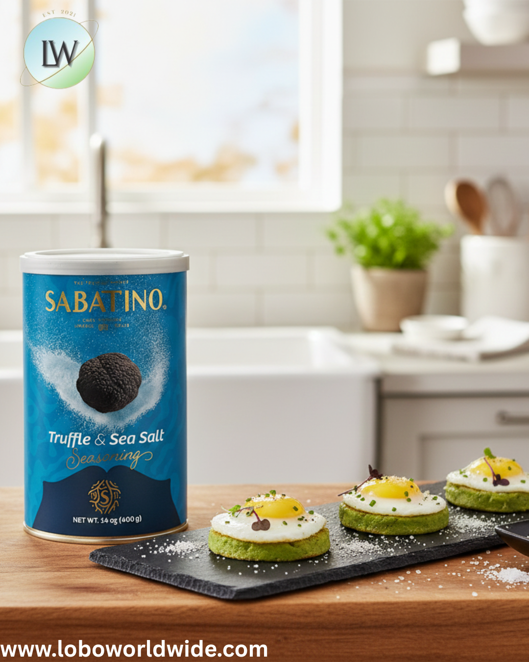 Sabatino Tartufi 14 oz. Truffle & Parsley Sea Salt - 6/Case
