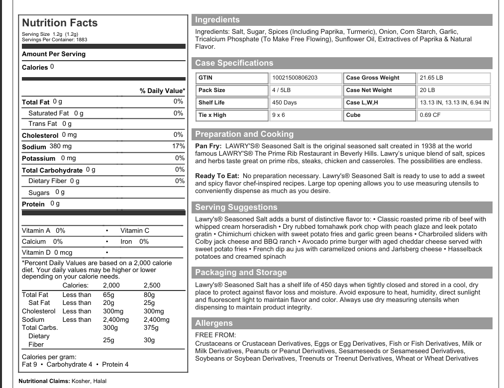 Lawry's Seasoned Salt