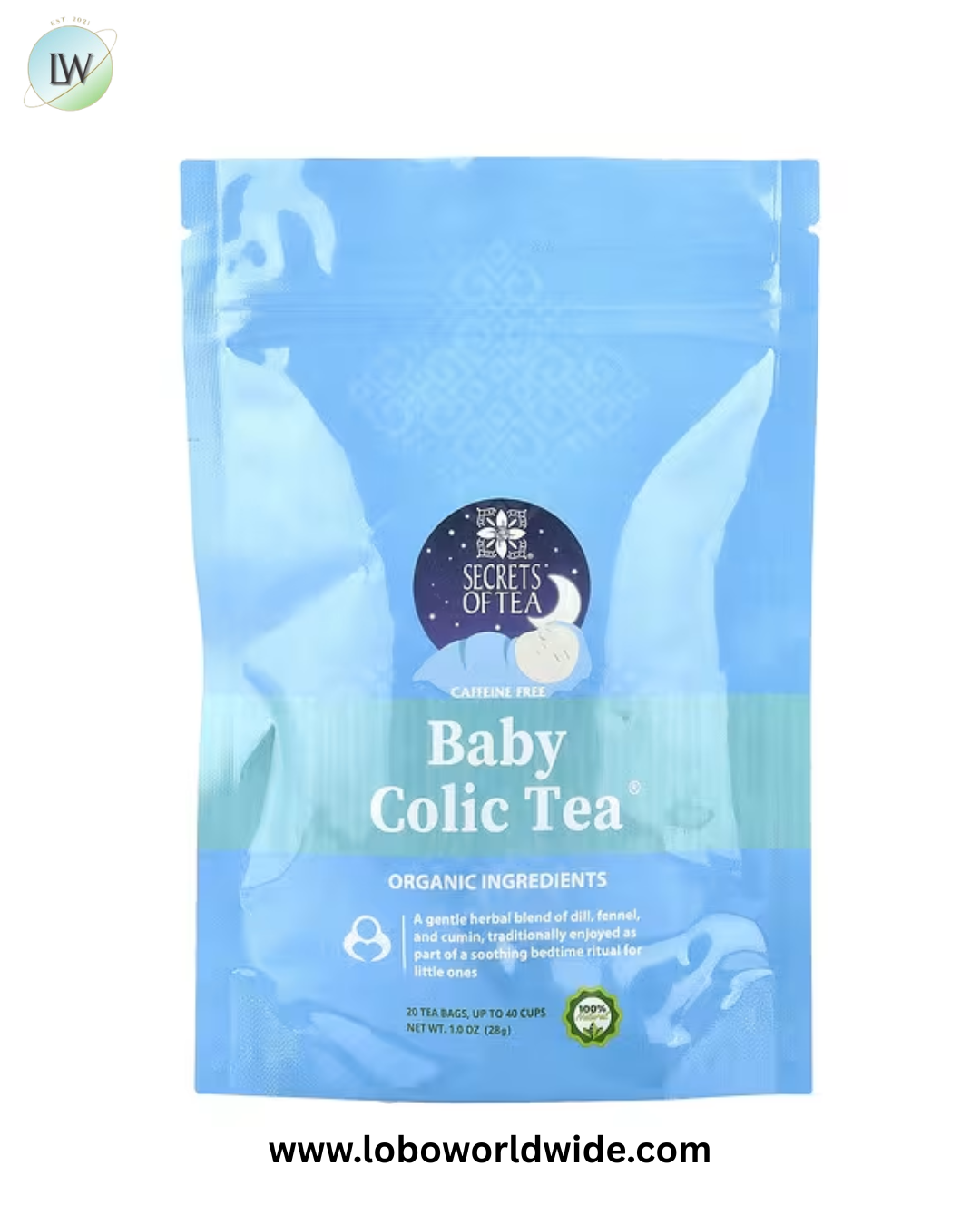 Secrets of Tea, Organic Baby Colic Tea®, Caffeine Free, 20 Unbleached Tea Bags, 1 oz (28 g)
