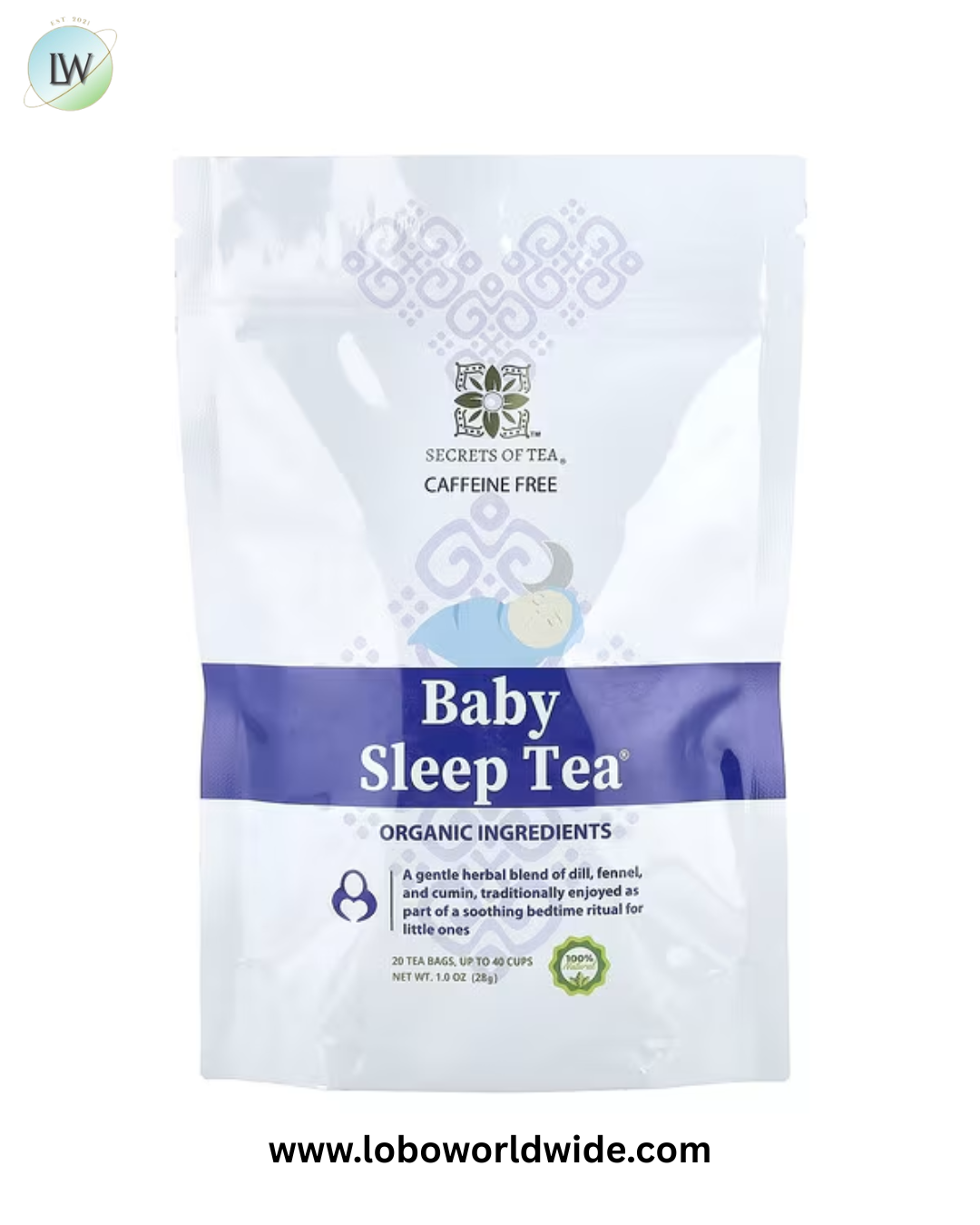 Secrets of Tea, Organic Baby® Sleep Tea, Caffeine Free, 20 Unbleached Tea Bags, 1 oz (28 g)
