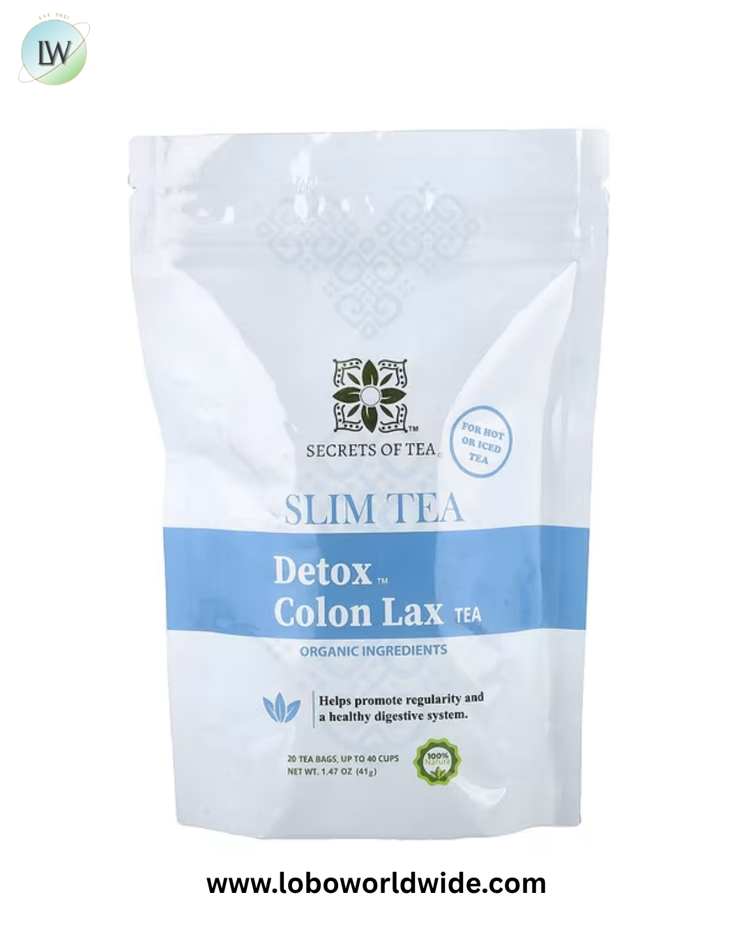 Secrets of Tea, Slim Tea, Detox™ Colon Lax Tea, 20 Unbleached Tea Bags, 1.47 oz (41 g)