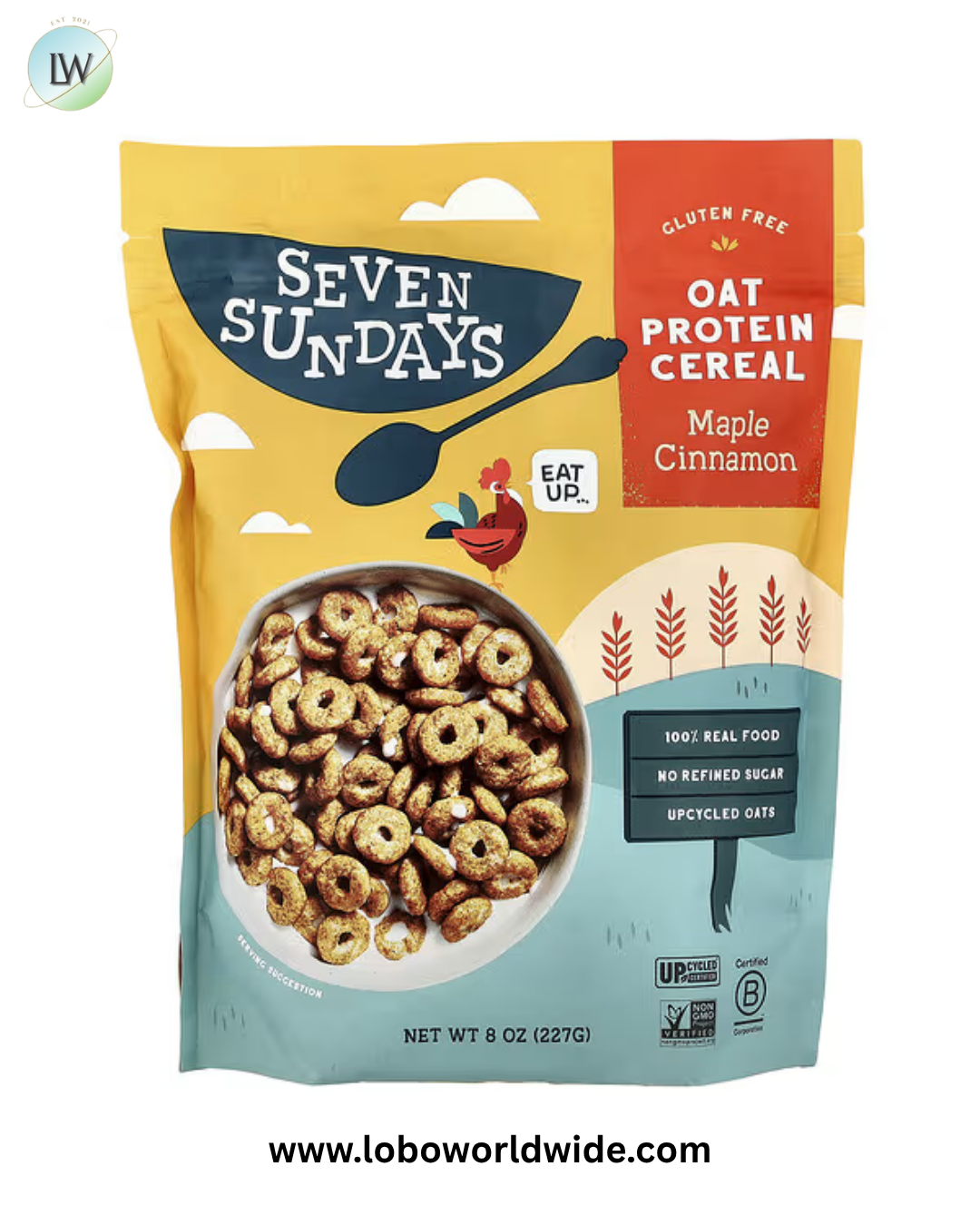Seven Sundays, Oat Protein Cereal, Maple Cinnamon, 8 oz (227 g)
