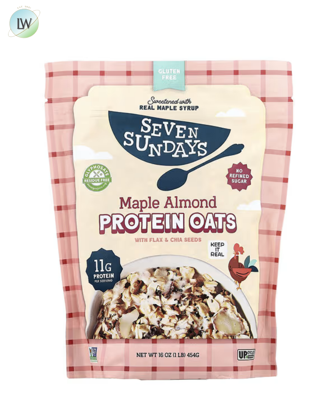 Seven Sundays, Protein Oats With Flax & Chia, Maple Almond, 16 oz (454 g)