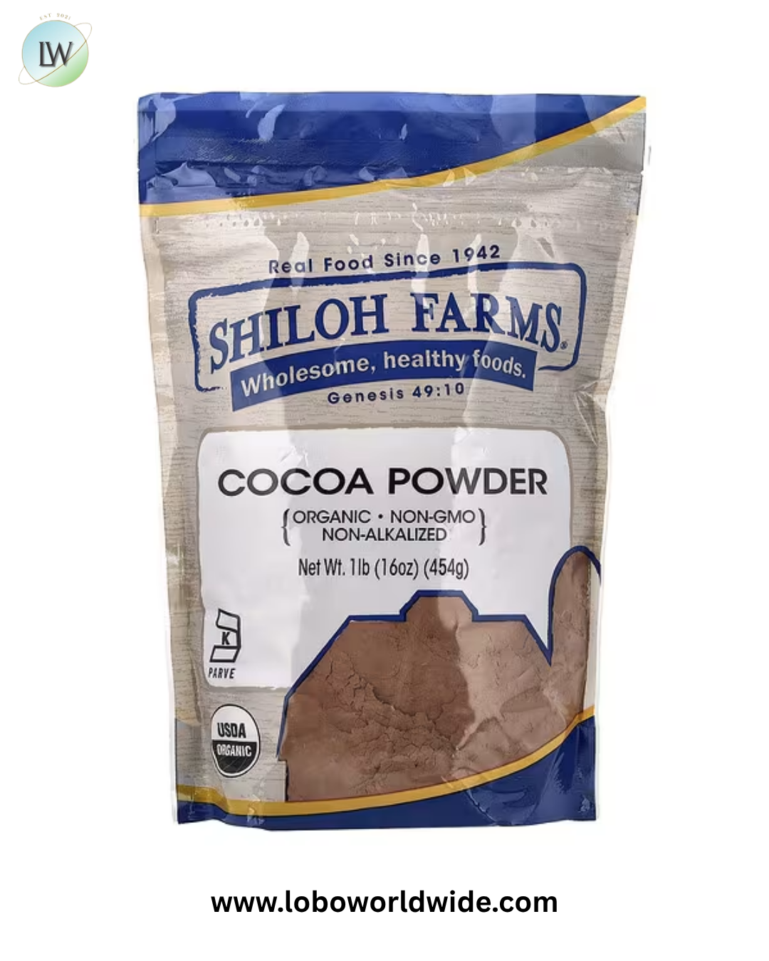 Shiloh Farms, Organic Cocoa Powder, 16 oz (454 g)