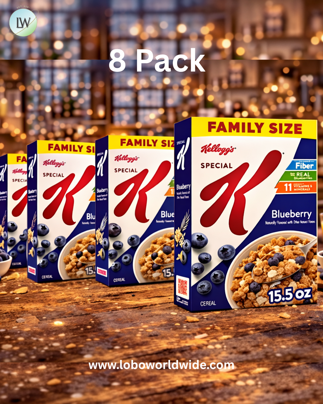 Kellogg's Special K Blueberry Breakfast Cereal, Good Source of Fiber, 15.5 oz