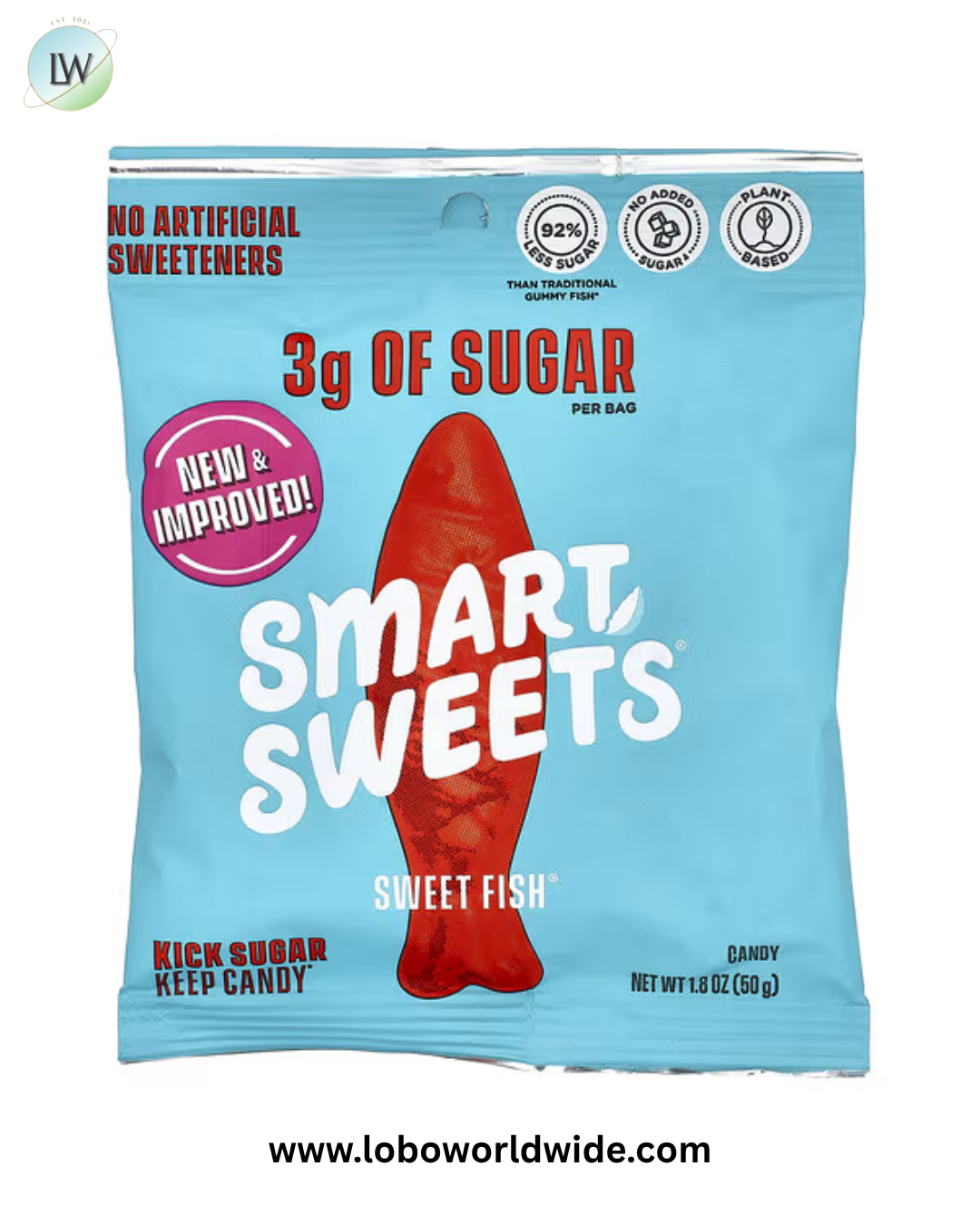 SmartSweets, Sweet Fish® Candy, Berry, 1.8 oz (50 g)