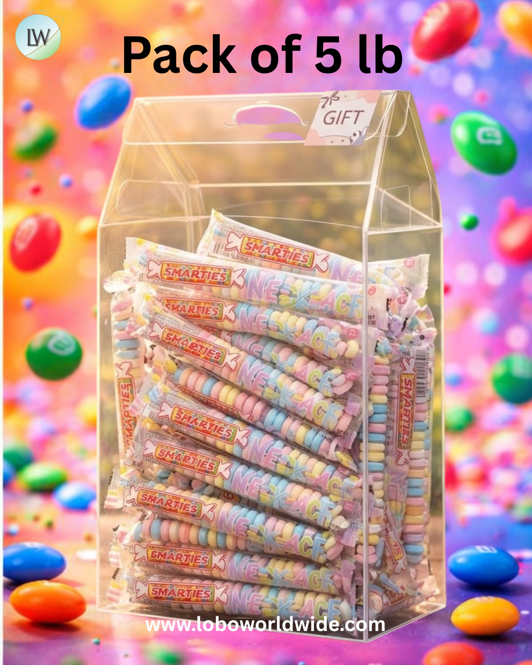 Smarties Candy Necklaces Wrapped