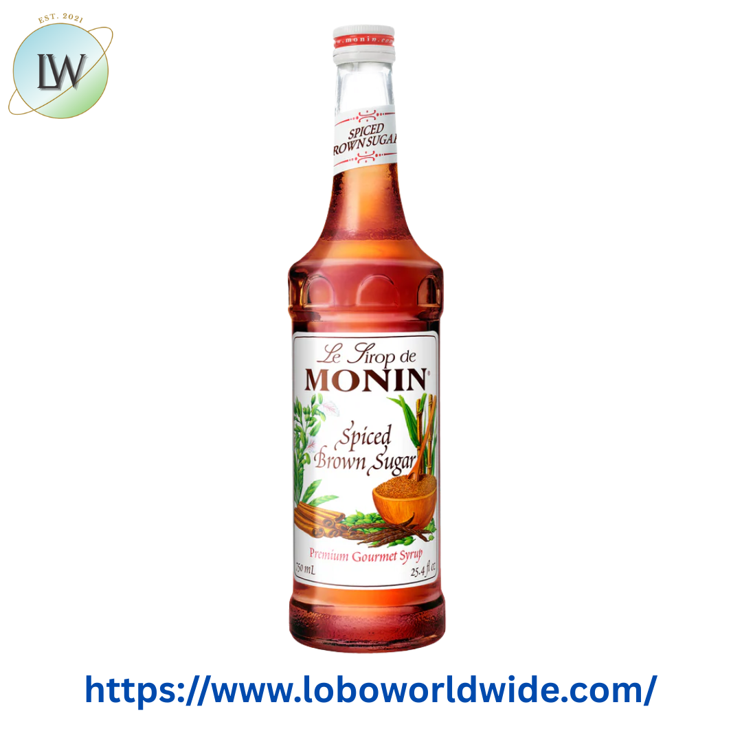 Monin Premium Spiced Brown Sugar Flavoring Syrup 750 mL
