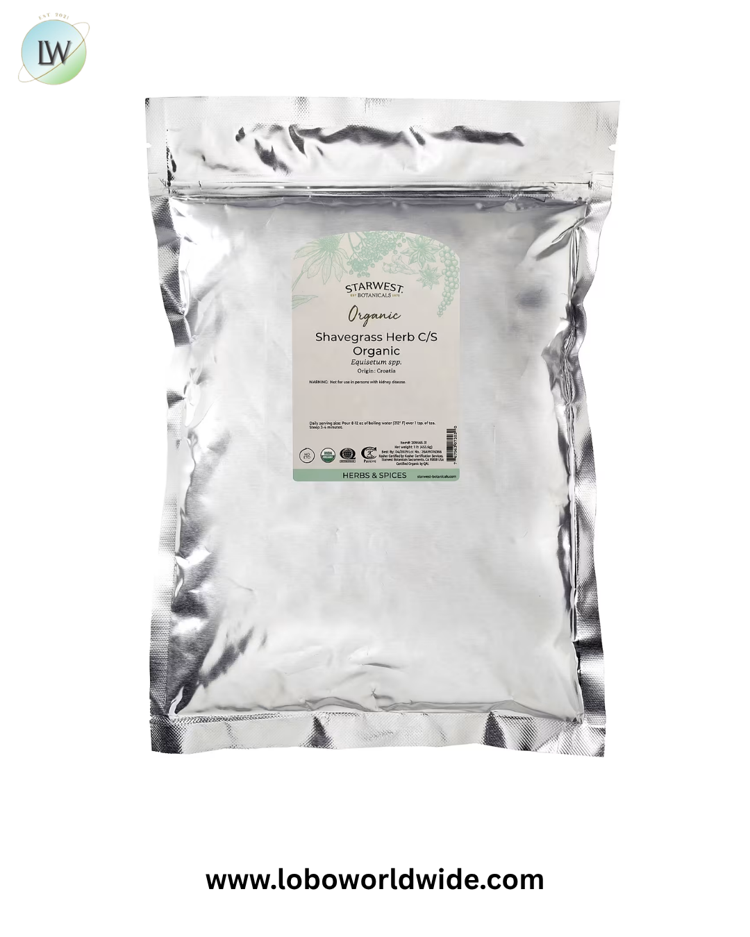 Starwest Botanicals, Organic Shavegrass Herb C/S, 1 lb (453.6 g)