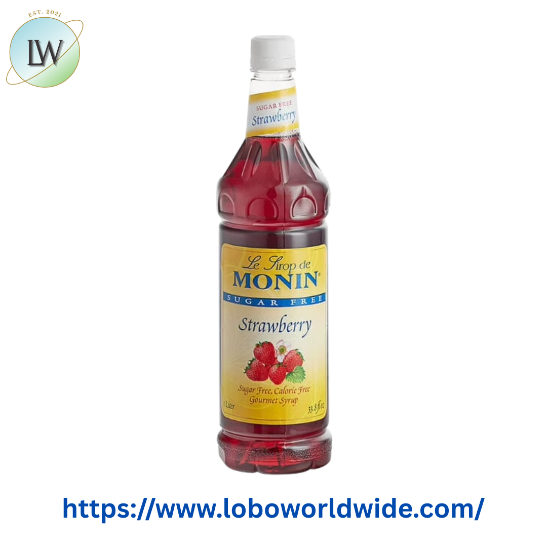 Monin Sugar Free Strawberry Flavoring Fruit Syrup 1 Liter