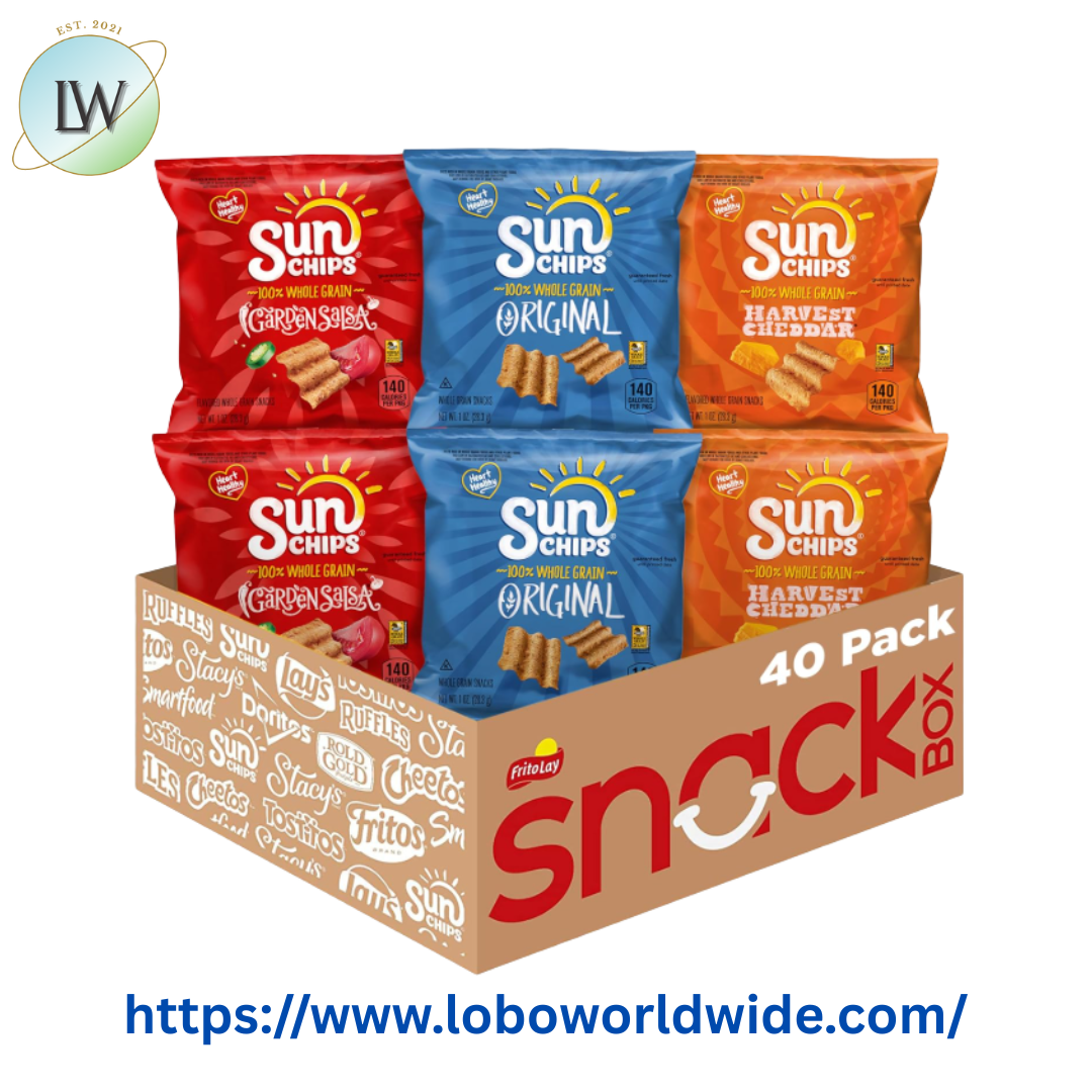 SunChips 100% Whole Grain Snacks, 4 Flavor Variety Pack, 1 oz, 18 Count