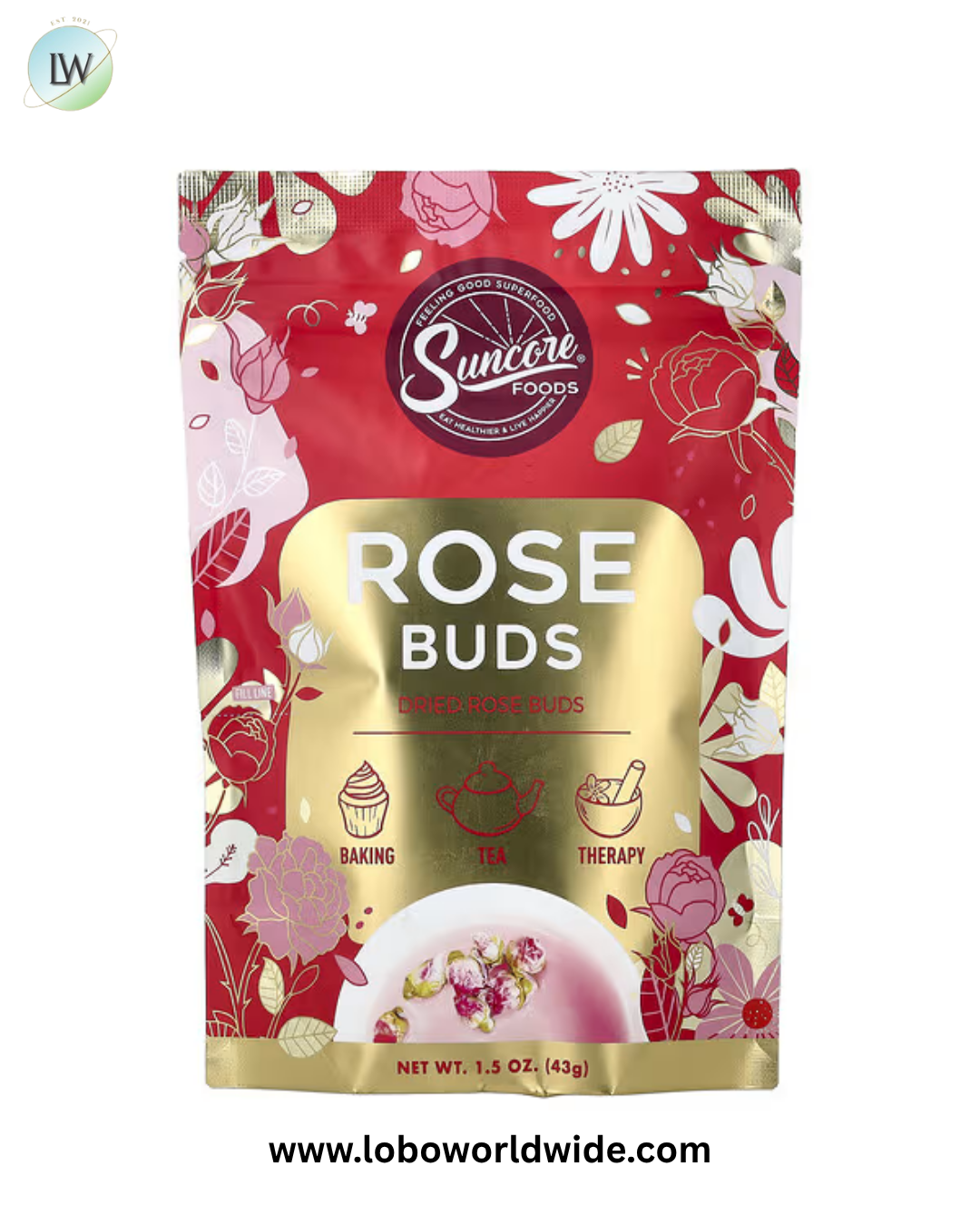 Suncore Foods, Rose Buds, 1.5 oz (43 g)