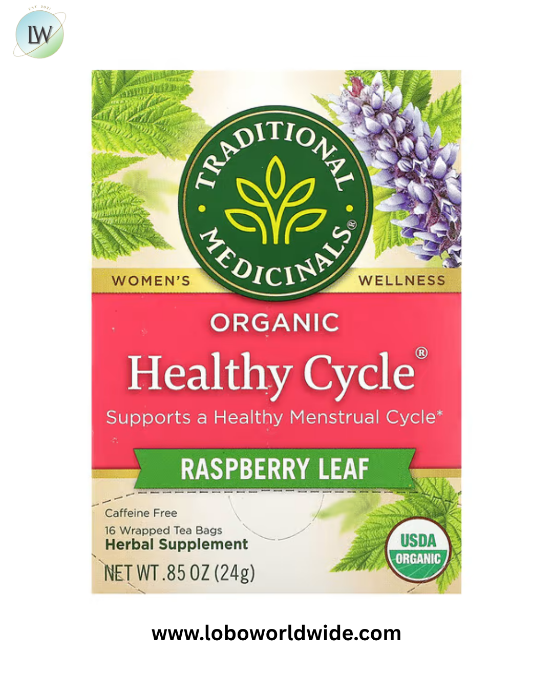 Traditional Medicinals, Caffeine Free, 16 Wrapped Tea Bags