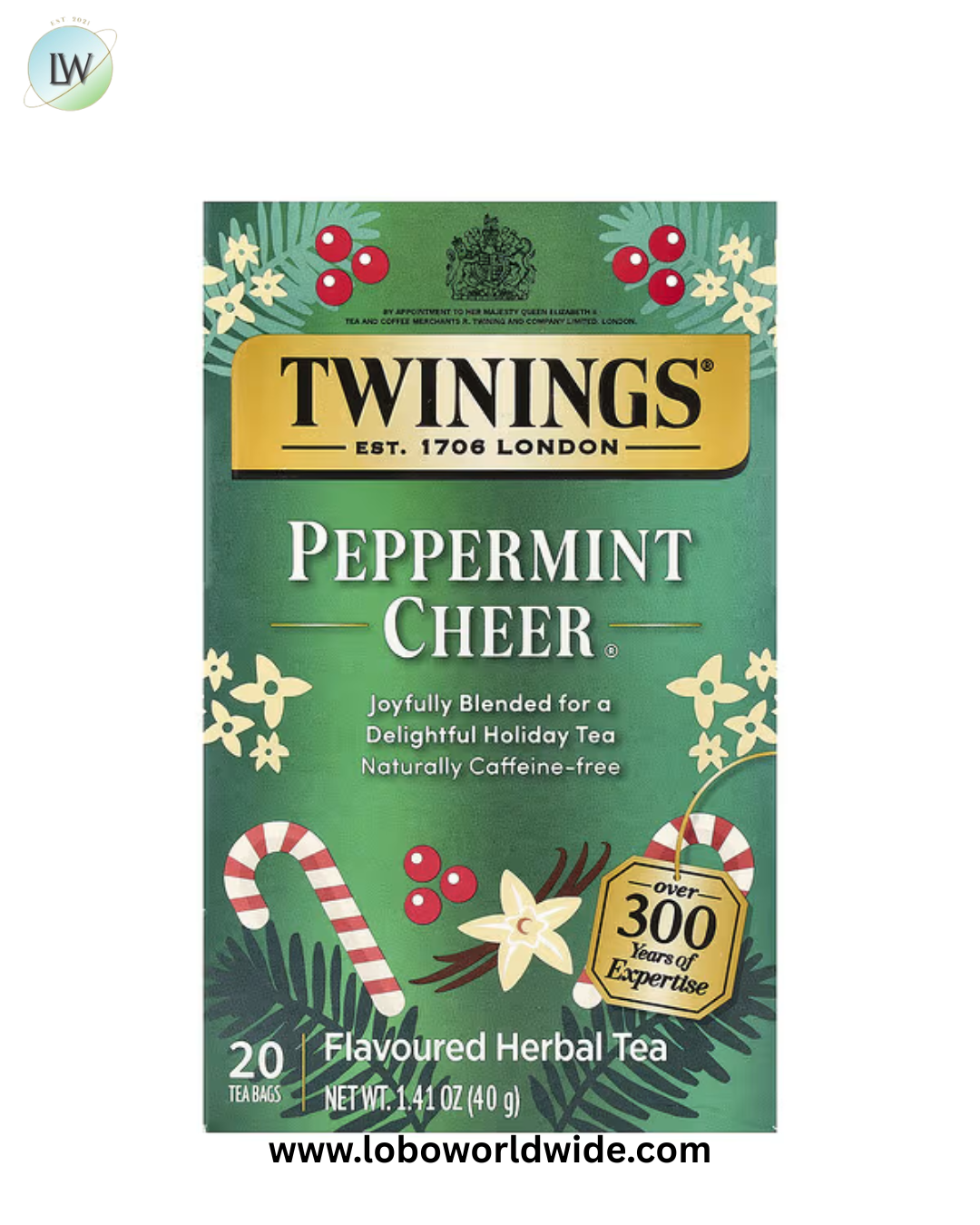 Twinings, Flavored Herbal Tea, Caffeine Free, 20 Tea Bags, 1.41 oz (40 g)