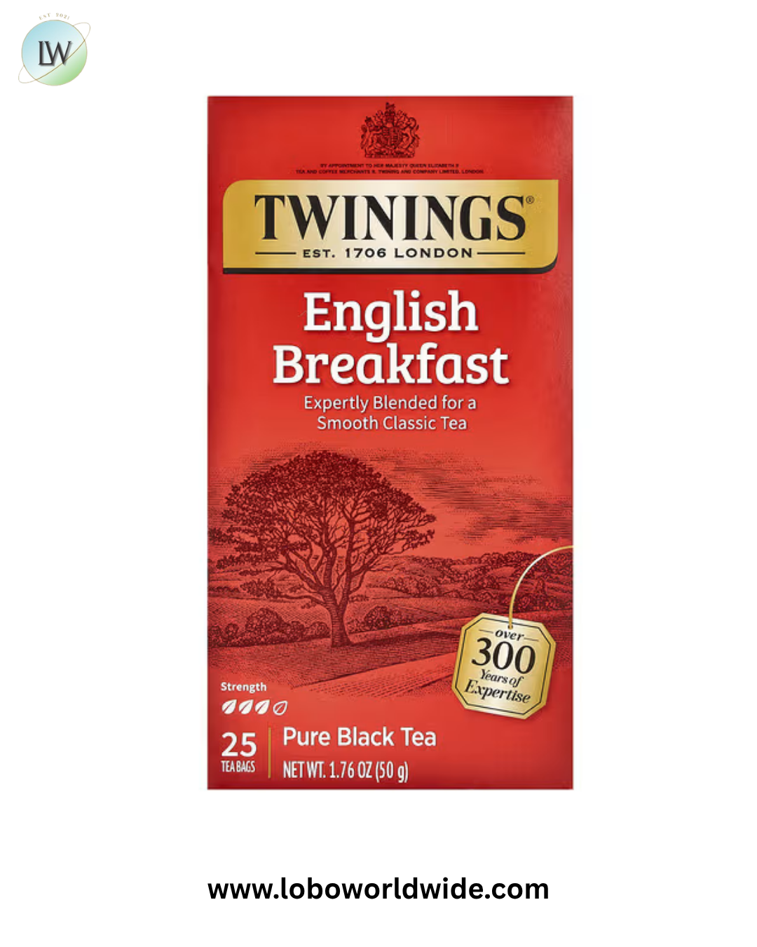 Twinings, Pure Black Tea, English Breakfast, 1.76 oz (50 g)