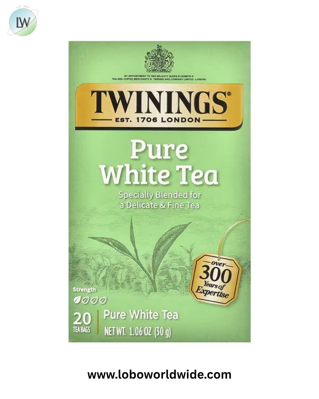 Twinings, Pure White Tea, 20 Tea Bags, 1.06 oz (30 g)
