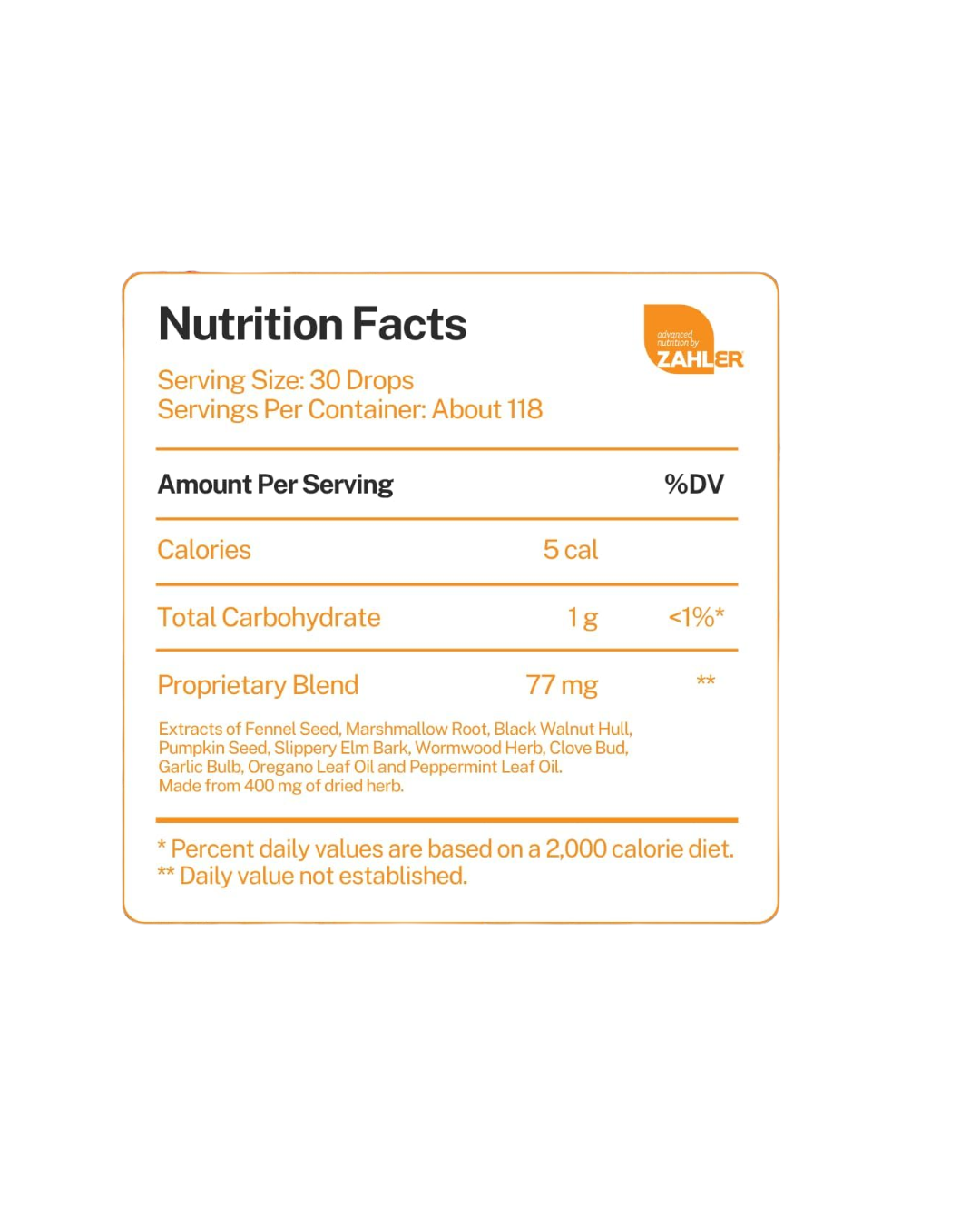 Zahler ParaGuard – Parasite Cleanse for Humans | 10-in-1 Herbal Formula with Wormwood for Colon Detox, Gut Health & Digestive Support | Certified Kosher, 8 oz Liquid Supplement