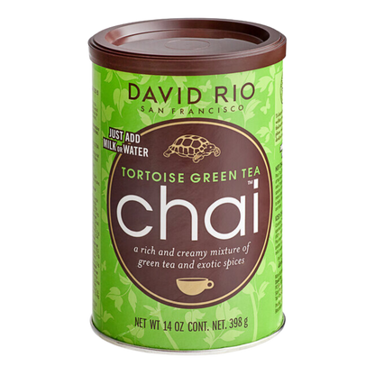 David Rio Tortoise Green Tea Chai Tea Latte Mix 14 oz.