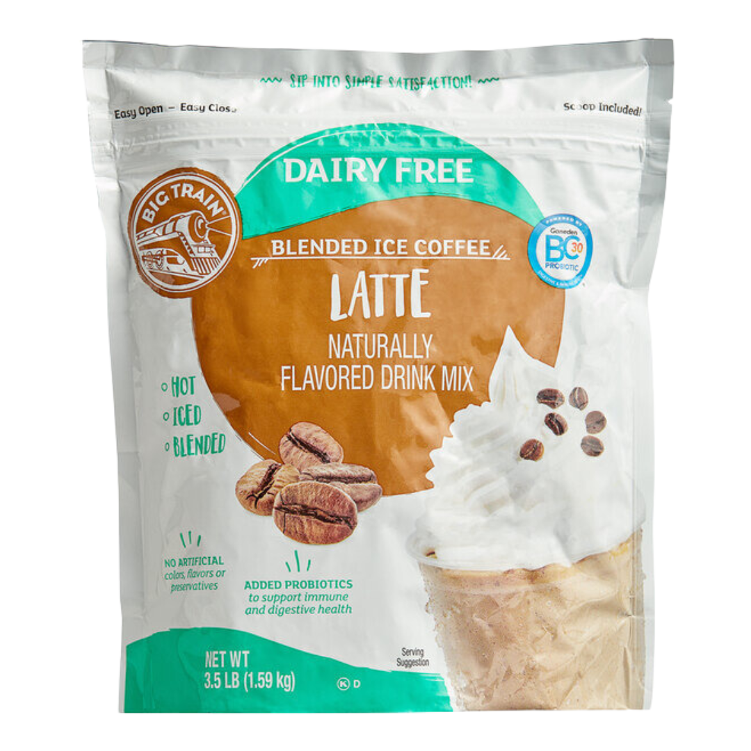 Big Train 3.5 lb. Dairy Free Latte Blended Ice Coffee Mix