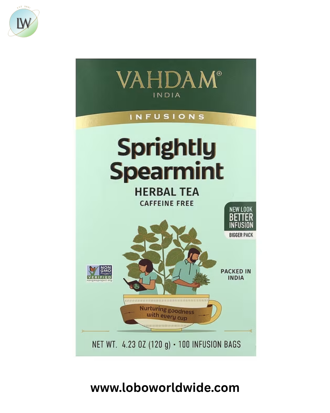 VAHDAM India, Infusions, Herbal Tea, Caffeine Free, 100 Infusion Bags
