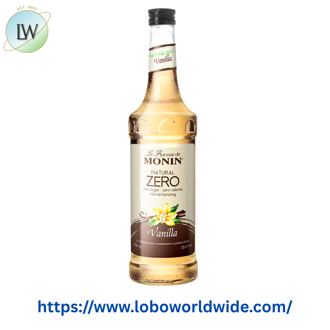Monin Zero Calorie Natural Vanilla Flavoring Syrup 750 mL