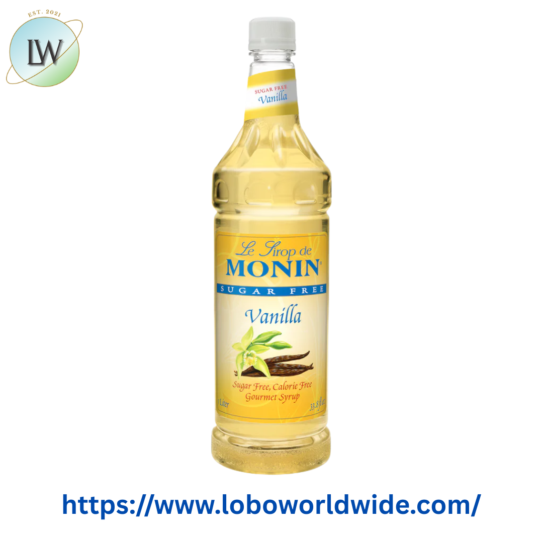 Monin Sugar Free Vanilla Flavoring Syrup 1 Liter
