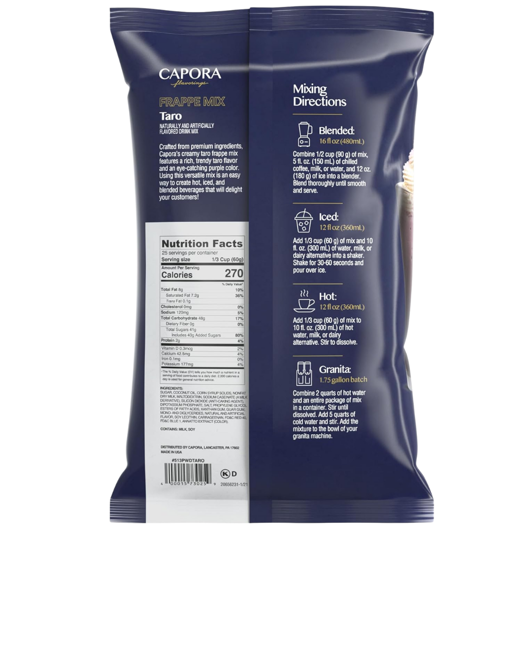 Capora Taro Frappe Mix 3.5 lb.