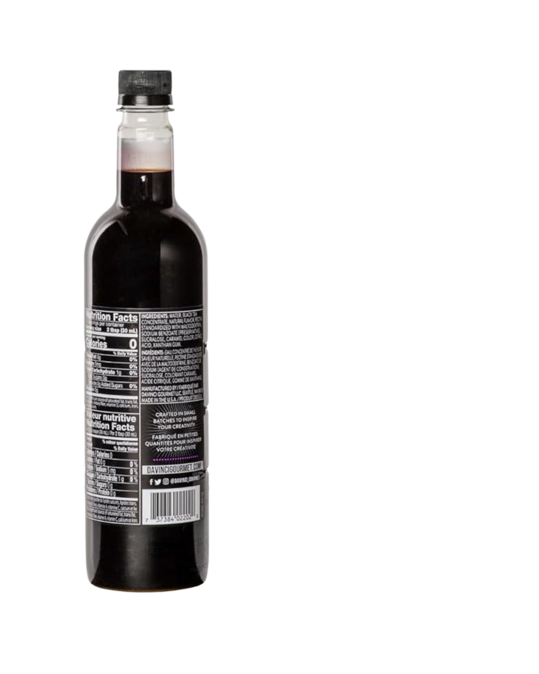 DaVinci Gourmet 750 mL Sugar Free Chai Tea 7:1 Concentrate