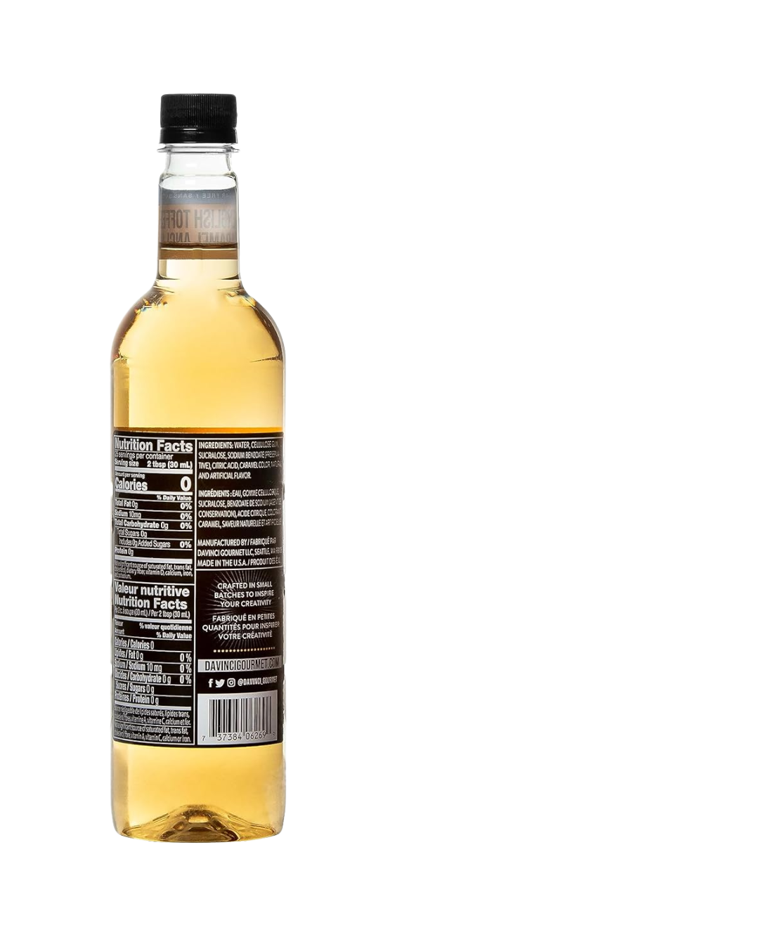 DaVinci Gourmet Sugar Free English Toffee Flavoring Syrup 750 mL