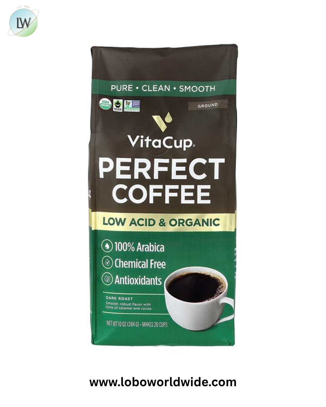 VitaCup, Perfect Coffee, Ground, Dark Roast, 10 oz (284 g)