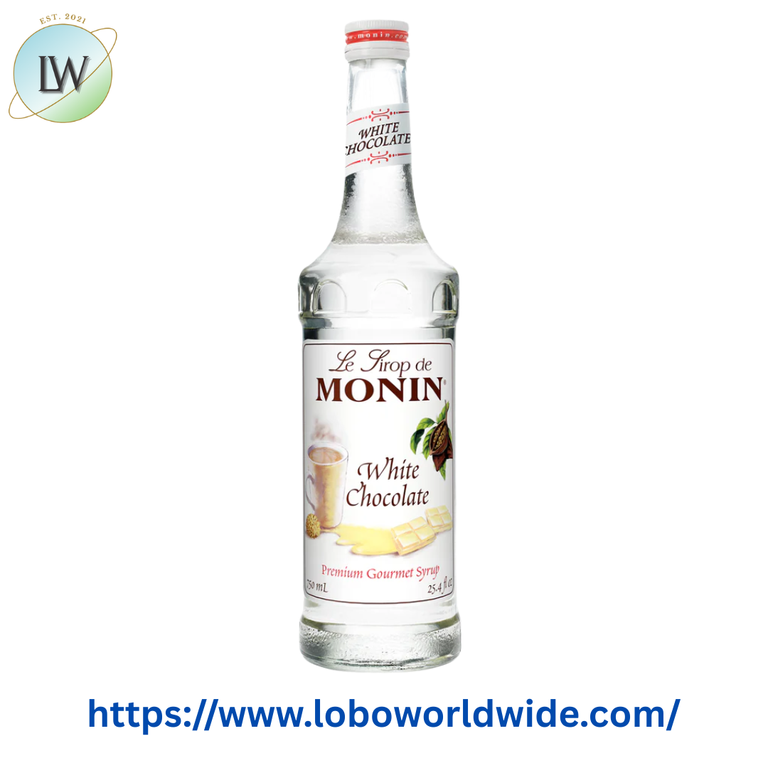Monin Sugar Free White Chocolate Flavoring Syrup 750 mL(various cases)
