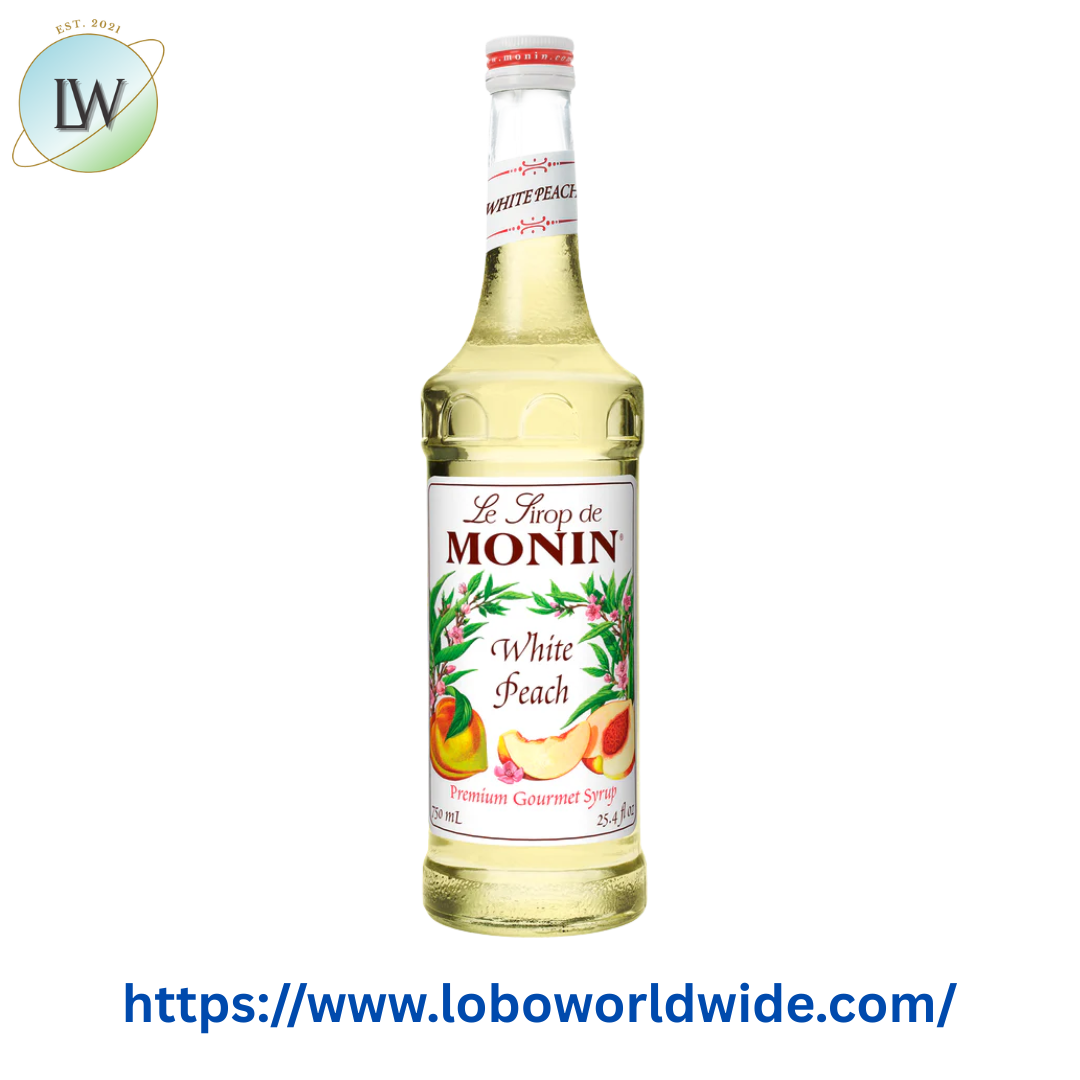 Monin Premium White Peach Flavoring / Fruit Syrup 750 mL