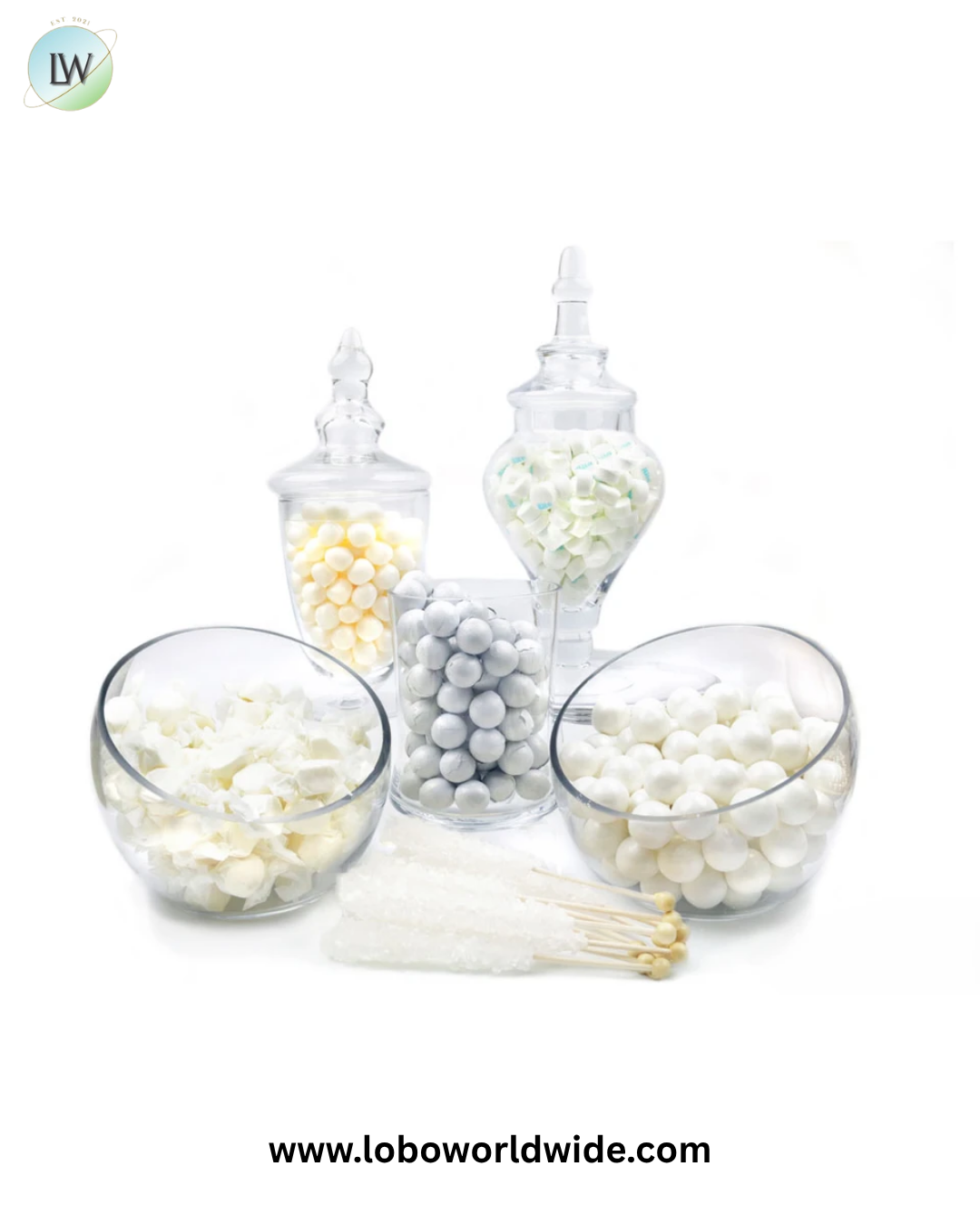 White Wedding Candy Buffet Small Buffet