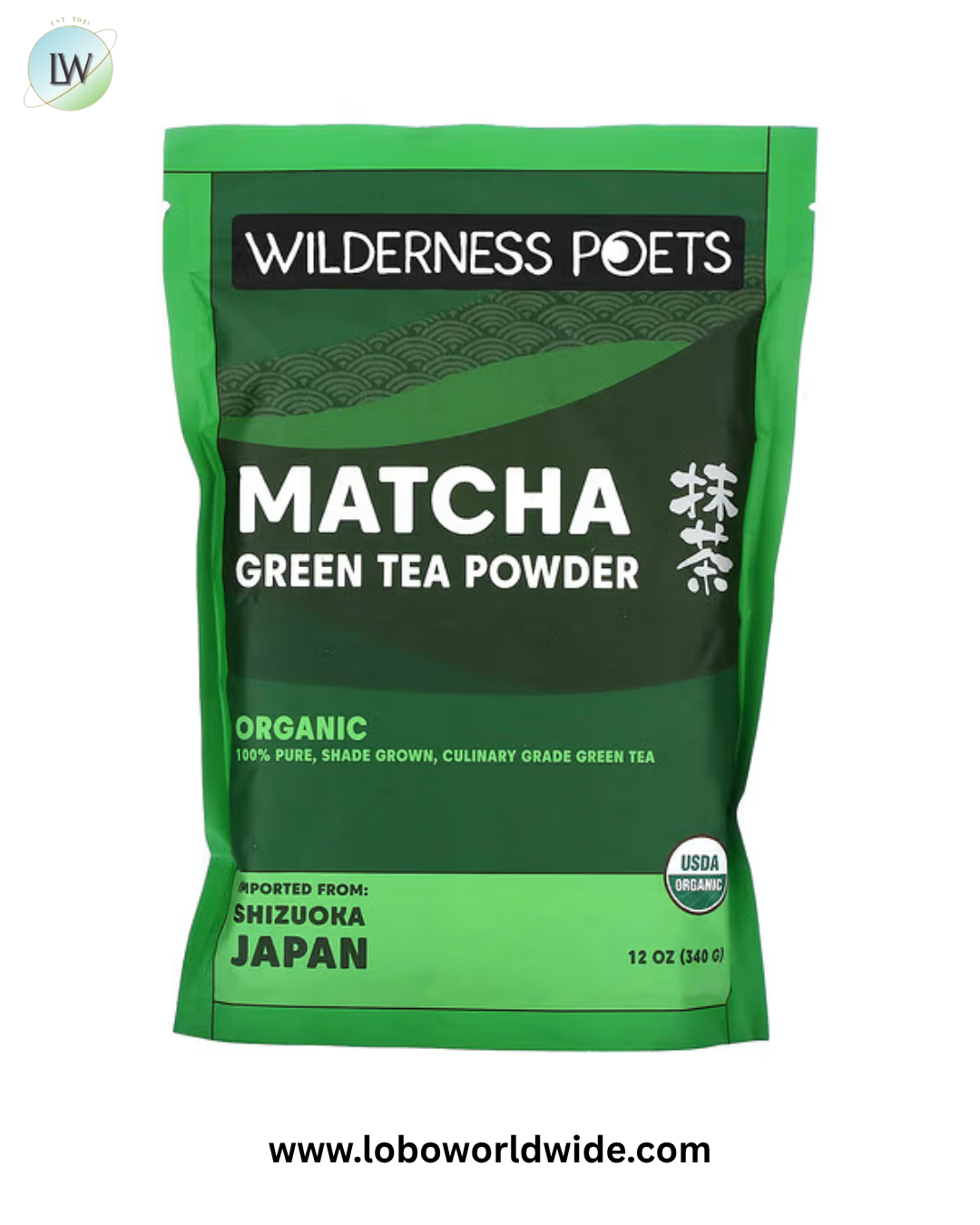 Wilderness Poets, Organic Matcha Green Tea Powder, 12 oz (340 g)
