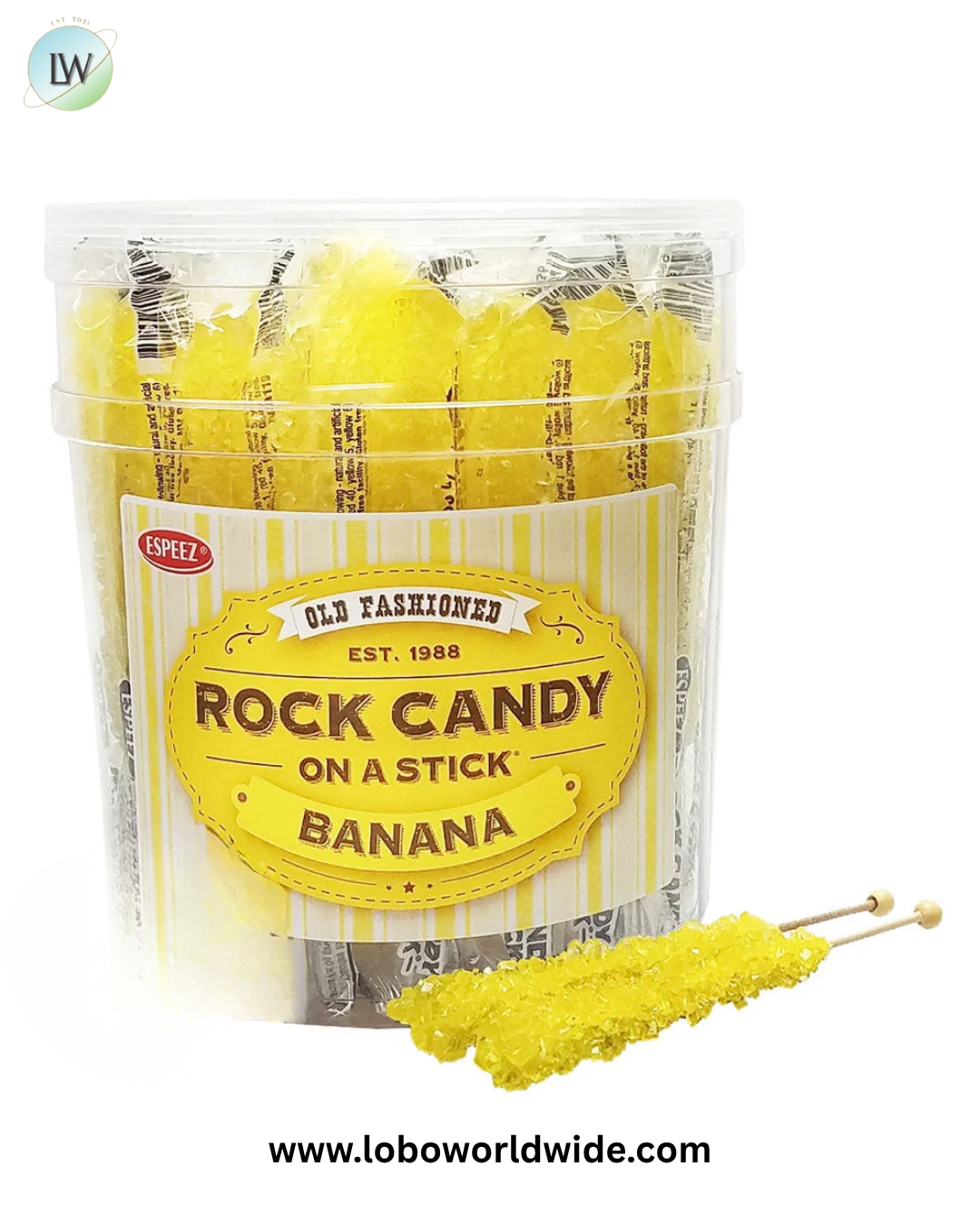 Rock Candy Crystal Sticks Cherry - 36ct Tubs