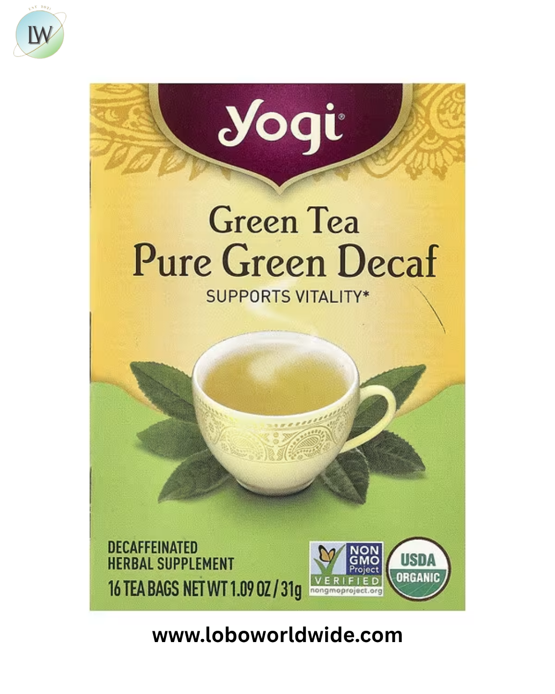 Yogi Tea, Green Tea Pure Green, 1.09 oz (31 g)