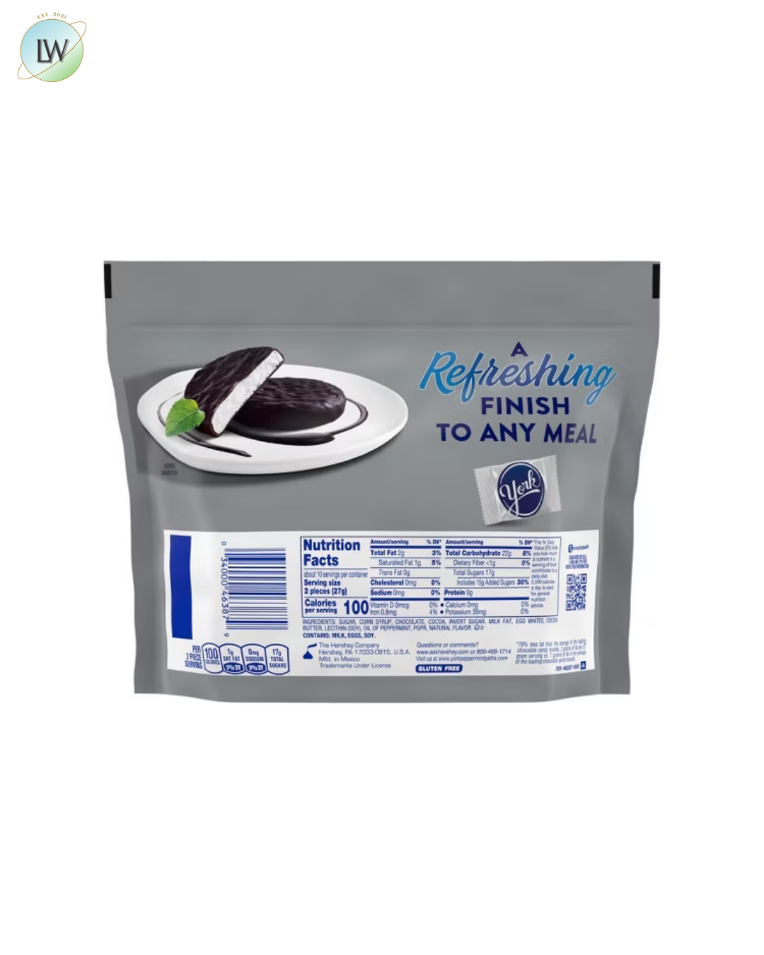 York Dark Chocolate Peppermint Patties Candy, 9.1 oz.