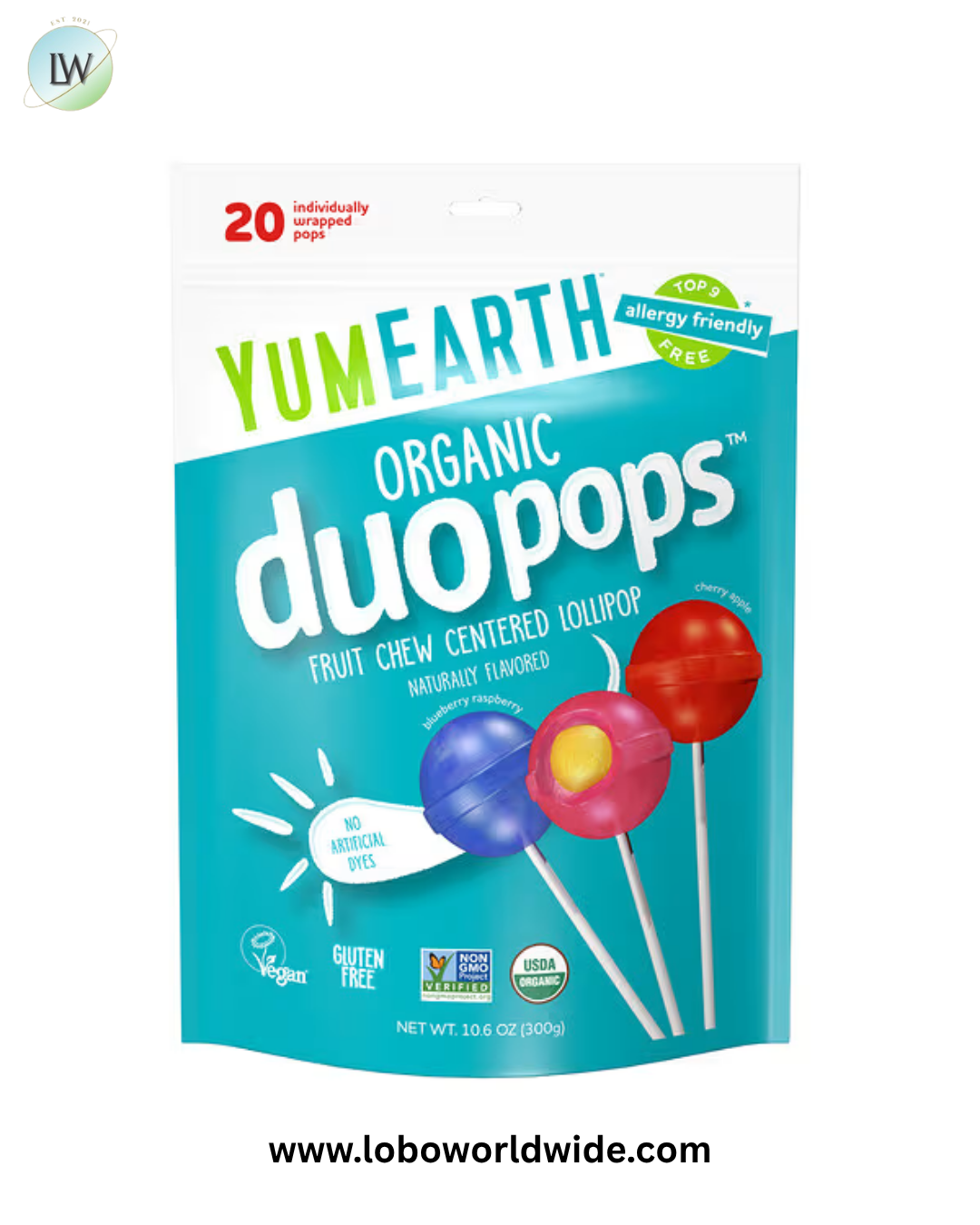 YumEarth, Organic Duopops™, Variety, 20 Pops,10.6 oz (300 g)