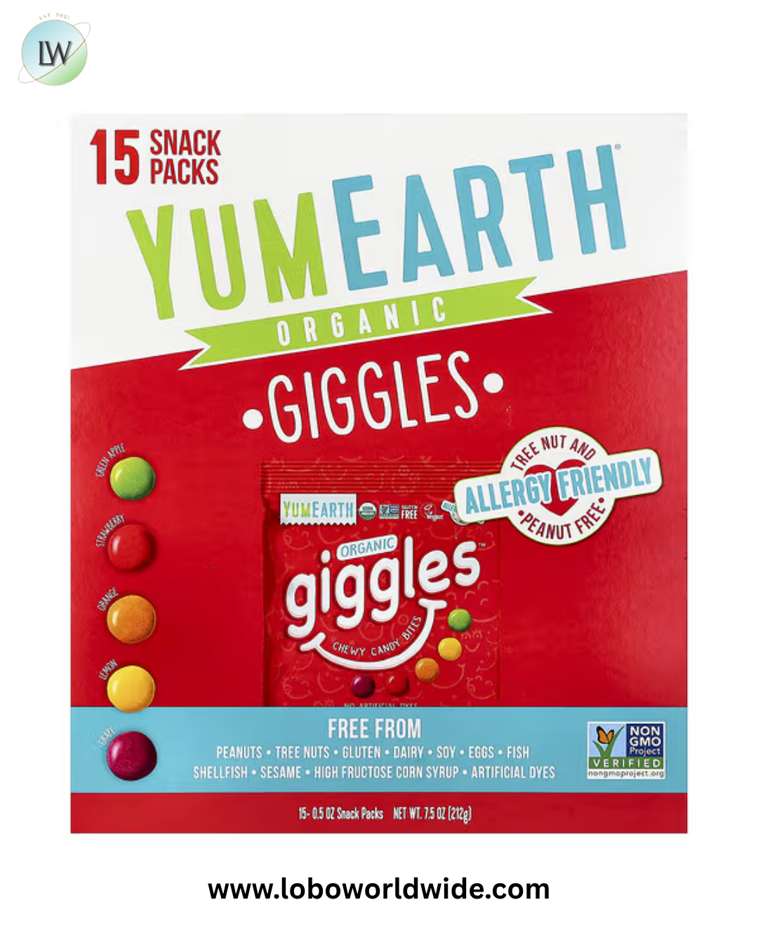 YumEarth, Organic Giggles, 0.5 oz (14 g) Each