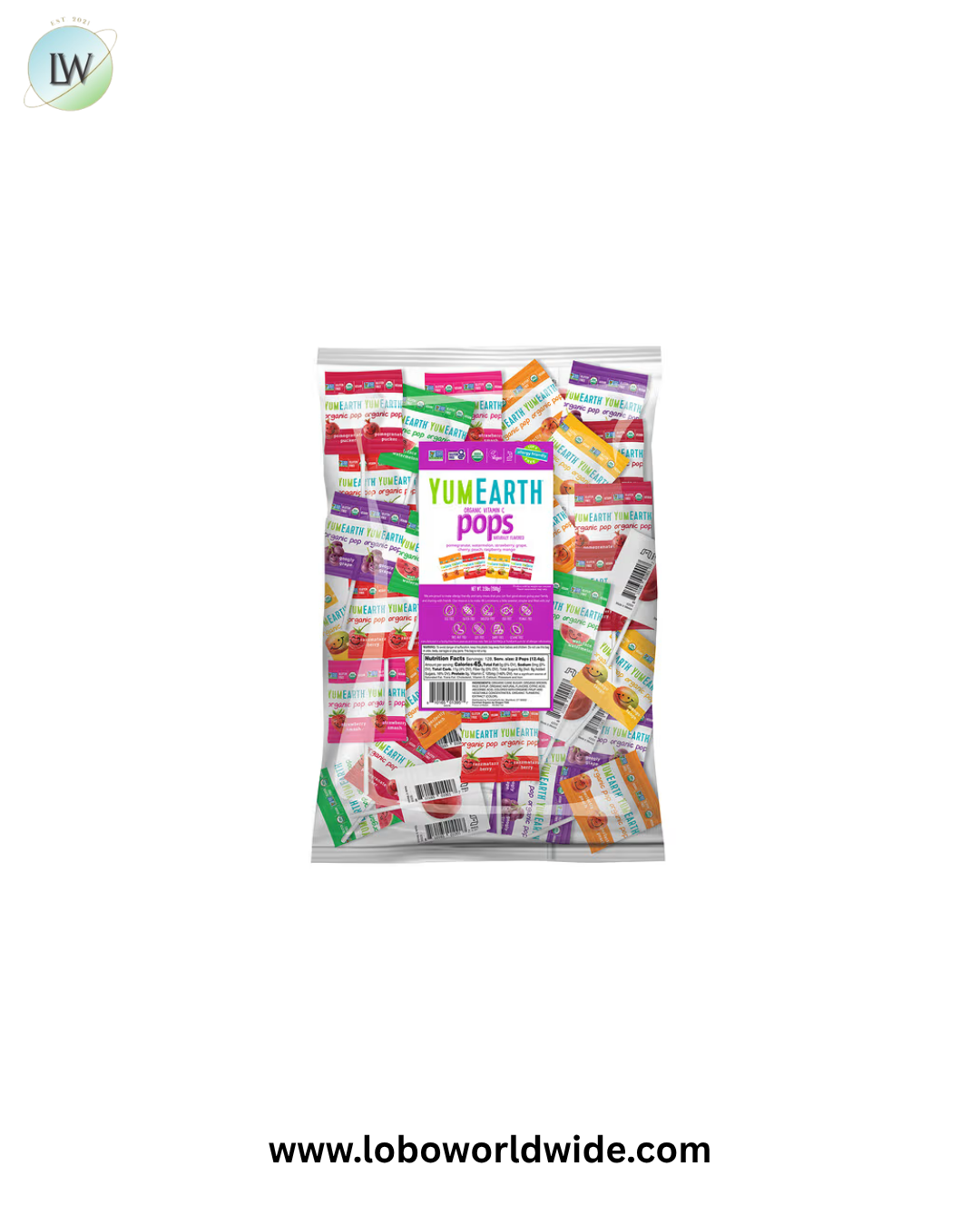 YumEarth, Organic Pops, Vitamin C, Assorted , 3.5 lbs (1,588 g)
